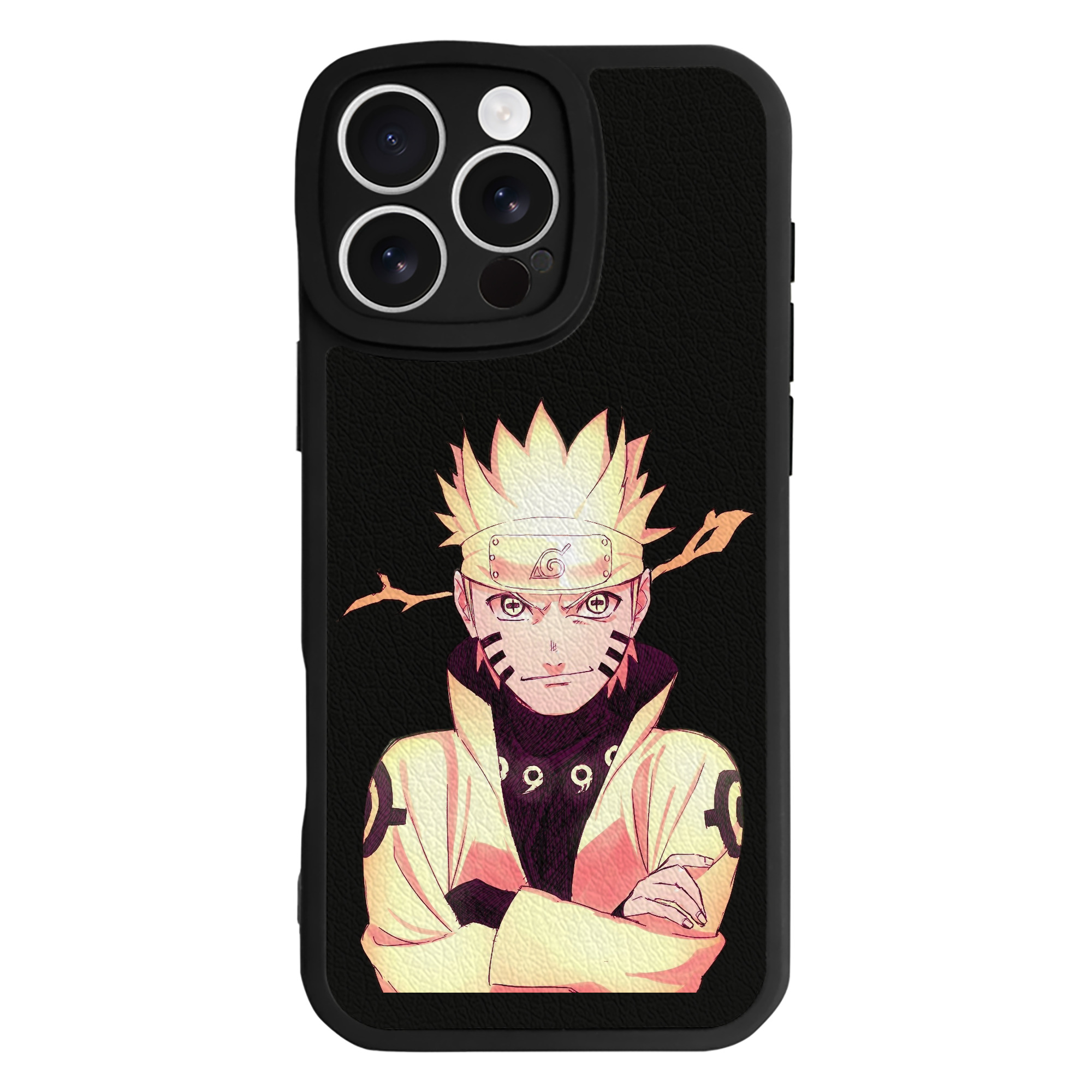 （画像用） NARUTO -ナルト- うずまき ナルト Uzumaki Naruto 【iPhone 16シリーズ対応】シリコンスマホケース（レザー調） 材質：シリコン
